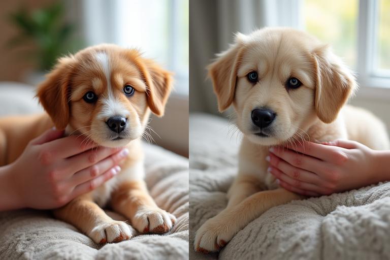 Gentle puppy and senior grooming care